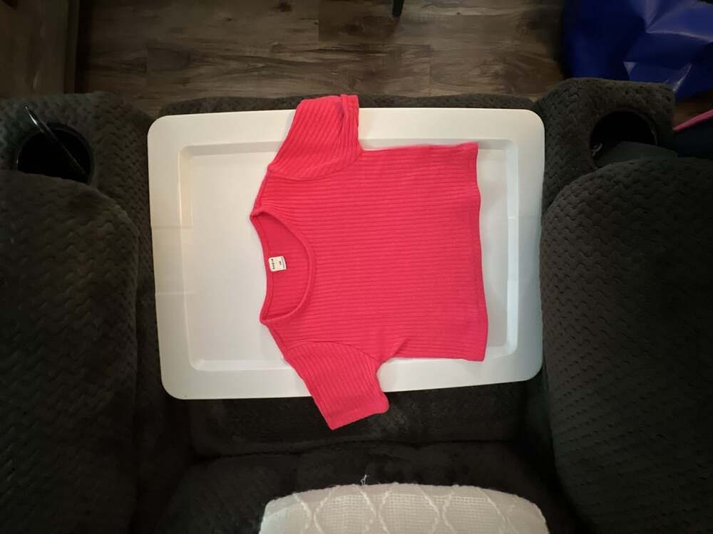 Shein Ribbed Top And Leggings Set Hot Pink